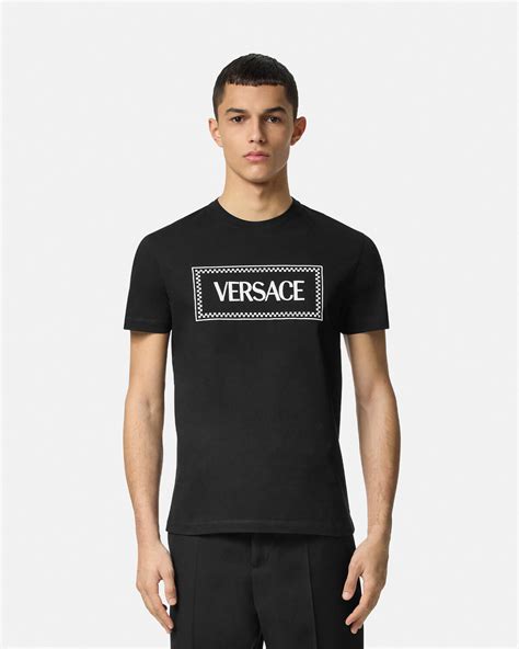 vintage 90s versace logo t shirt|vintage versace gowns.